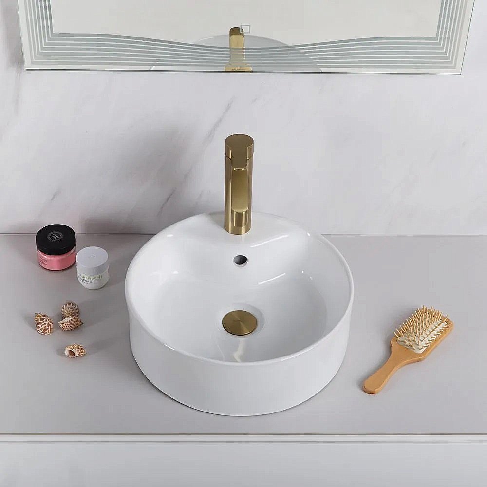 Раковина накладная Belbagno 37 BB1400 белая купить в интернет-магазине Sanbest