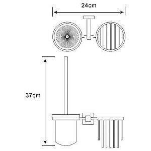 Держатель с освежителя и щетки для унитаза WasserKRAFT Lippe К-6535 купить в интернет-магазине сантехники Sanbest