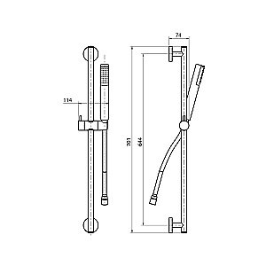 Душевой гарнитур Koller Pool Round RNSR01 хром купить в интернет-магазине сантехники Sanbest