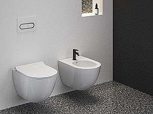Смеситель для биде Ravak Eleganta EL 056.20BLM X070295 черный матовый купить в интернет-магазине сантехники Sanbest