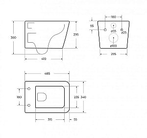 Унитаз подвесной BelBagno DUE-TOR BB5171CH-TOR/SC белый, с крышкой микролифт, безободковый, слив-торнадо купить в интернет-магазине Sanbest