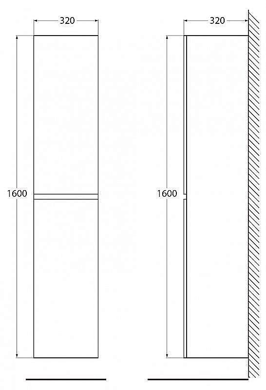 Пенал BelBagno ALBANO 32 Rovere Rustico для ванной в интернет-магазине сантехники Sanbest