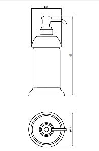 Диспенсер настольный Migliore Mirella керамика белая/медь купить в интернет-магазине сантехники Sanbest