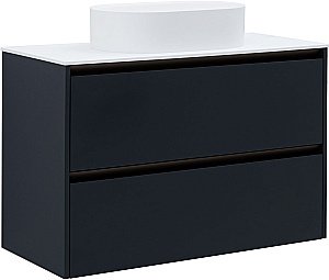 Тумба с раковиной Allen Brau Activity 100 1.34014.AM антрацит матовый/олива брашированная для ванной в интернет-магазине Sanbest