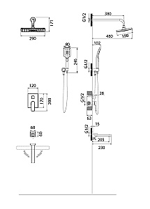 Душевая система Grossman Classic 501.K35.04.100 хром купить в интернет-магазине сантехники Sanbest
