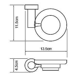 Мыльница стеклянная WasserKRAFT Donau К-9429 купить в интернет-магазине сантехники Sanbest