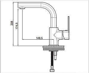Смеситель для раковины GPD Pedra MTL160 купить в интернет-магазине сантехники Sanbest