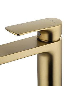 Смеситель для раковины WONZON & WOGHAND Line, Брашированное золото (WW-A40732-BG) купить в интернет-магазине сантехники Sanbest