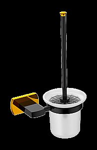 Ершик для унитаза CeramaLux Azzuro 95613 черный матовый/золото купить в интернет-магазине сантехники Sanbest