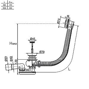 Слив-перелив для ванны AM.PM Gem W90A-000-OflB купить в интернет-магазине сантехники Sanbest