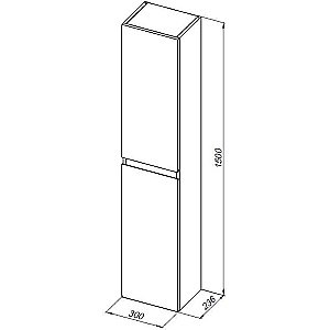 Пенал Aquanet Нота new 30 335421 белый для ванной в интернет-магазине сантехники Sanbest