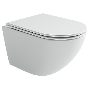 Унитаз подвесной Ceramica Nova Whirl CN11007T белый, безободковый, с крышкой микролифт, слив торнадо купить в интернет-магазине Sanbest