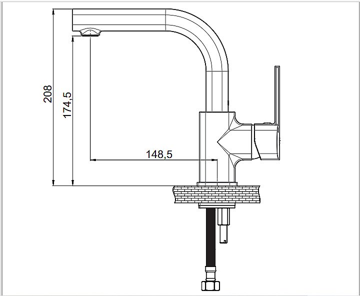 Смеситель для раковины GPD Pedra MTL160 купить в интернет-магазине сантехники Sanbest