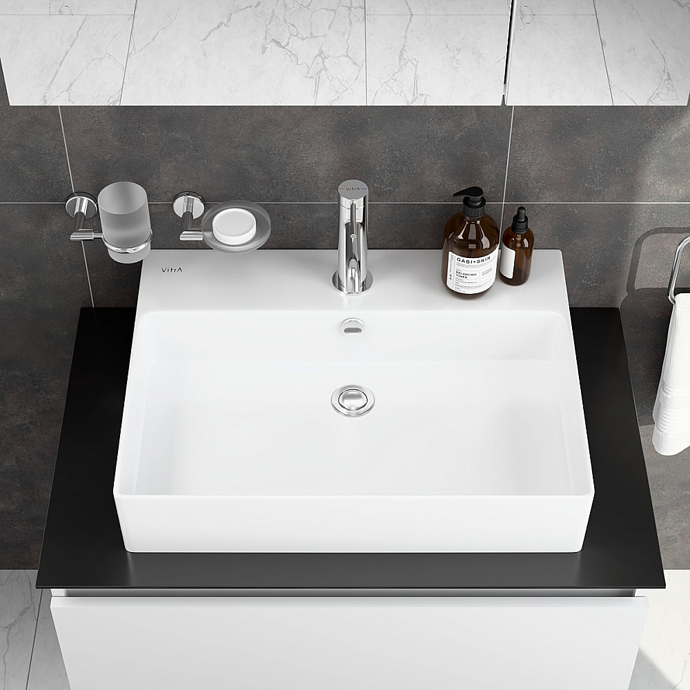 Раковина накладная VitrA M20 8314B003-0001 60 белая купить в интернет-магазине Sanbest