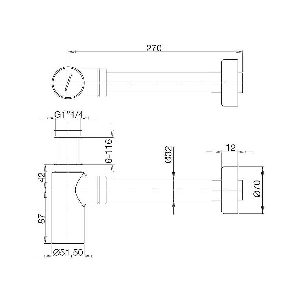 Сифон для раковины Webert AC0020740 белый матовый купить в интернет-магазине сантехники Sanbest