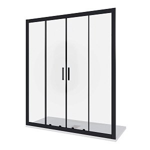 Душевая дверь Good Door COFE WTW-TD-170-C-B стекло прозрачное/профиль черный купить в интернет-магазине Sanbest