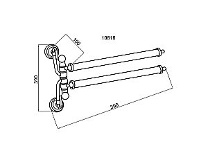 Полотенцедержатель Boheme Medici 10616 купить в интернет-магазине сантехники Sanbest