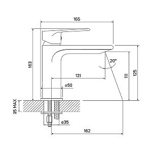 Смеситель для раковины IDDIS Edifice EDISB00i01 купить в интернет-магазине сантехники Sanbest