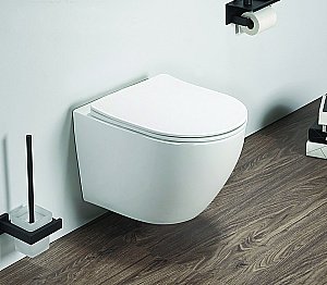 Унитаз подвесной Azario Grado AZ-0046 белый безободковый, с крышкой микролифт купить в интернет-магазине Sanbest