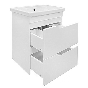 Тумба с раковиной Azario KANTRI 50/2 CS00097246 белая для ванной в интернет-магазине Sanbest