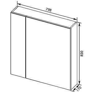 Зеркальный шкаф Aquanet Эвора 80 дуб антик купить в интернет-магазине сантехники Sanbest