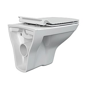 Унитаз подвесной Cersanit Carina XL Clean On DPL EO slim с крышкой микролифт, безободковый купить в интернет-магазине Sanbest