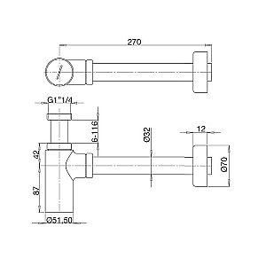Сифон для раковины Webert AC0020740 белый матовый купить в интернет-магазине сантехники Sanbest