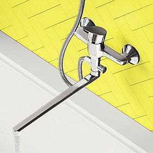 Смеситель для ванны Dorff Norma D1095000 хром купить в интернет-магазине сантехники Sanbest