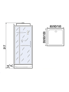 Душевая кабина River TANA 10000013908 90x90 с поддоном купить в интернет-магазине Sanbest