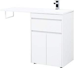 Тумба с раковиной Aquanet Токио 237745 120 белый для ванной в интернет-магазине Sanbest