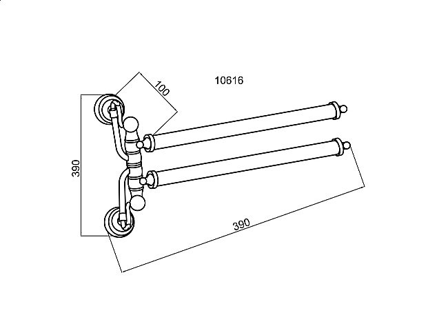 Полотенцедержатель Boheme Medici 10616 купить в интернет-магазине сантехники Sanbest