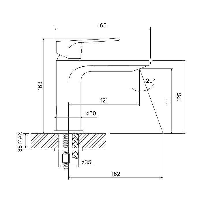 Смеситель для раковины IDDIS Edifice EDISB00i01 купить в интернет-магазине сантехники Sanbest