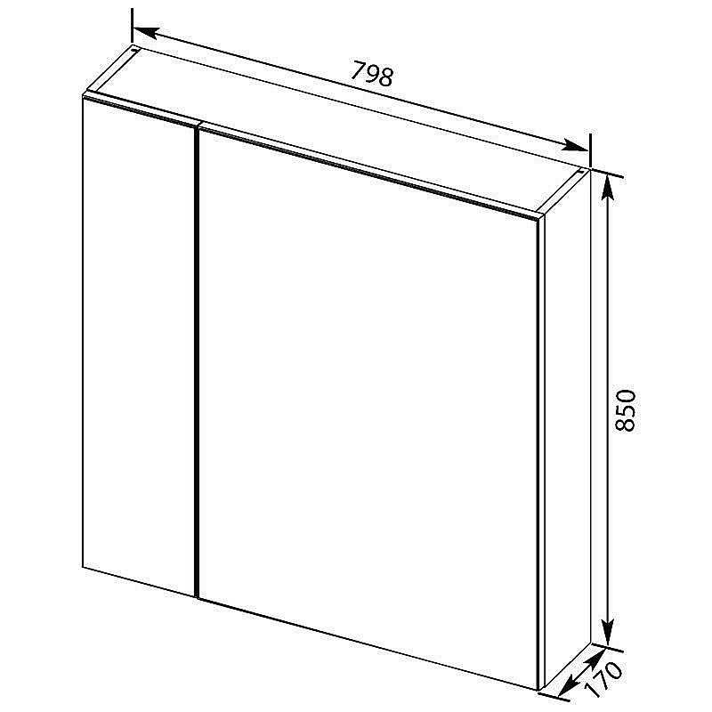 Зеркальный шкаф Aquanet Эвора 80 дуб антик купить в интернет-магазине сантехники Sanbest