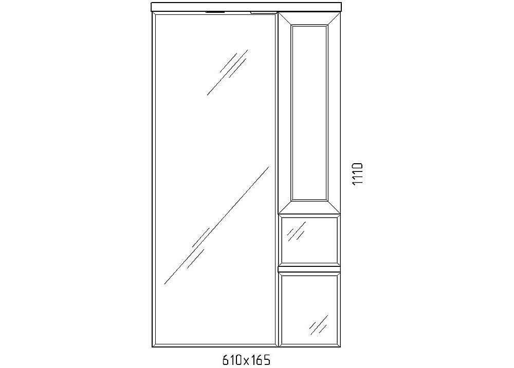 Зеркало со шкафом Rush Fiji 65 FIM18065W белый в ванную от интернет-магазине сантехники Sanbest