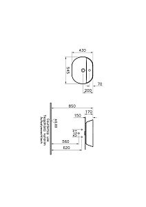 Раковина накладная Vitra GEO 7428B003-0001 купить в интернет-магазине Sanbest