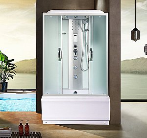 Душевой бокс River Sena, гидромассаж спины, двухстенное ограждение, цвет матовый купить в интернет-магазине Sanbest