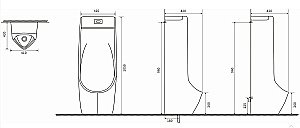 Писсуар напольный SantiLine SL-6005 белый купить в интернет-магазине Sanbest