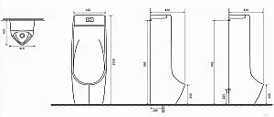 Писсуар напольный SantiLine SL-6005 белый купить в интернет-магазине Sanbest