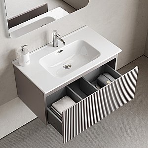 Тумба с раковиной Sancos Snob R 1.0 SNR1.080SM/CN7005 Doha Soft для ванной в интернет-магазине Sanbest