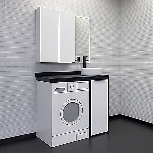 Тумба с раковиной Comforty Лозанна 100 белый глянец для ванной в интернет-магазине Sanbest