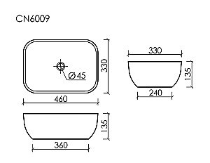 Раковина накладная Ceramica Nova Element CN6009MB черный матовый купить в интернет-магазине Sanbest