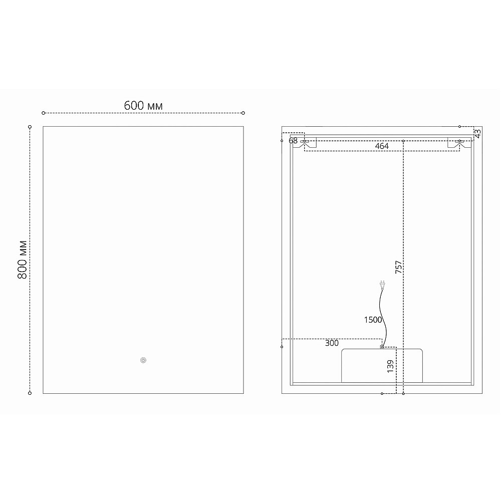 Зеркало Grossman PRAGMA-норма 60 в ванную от интернет-магазине сантехники Sanbest