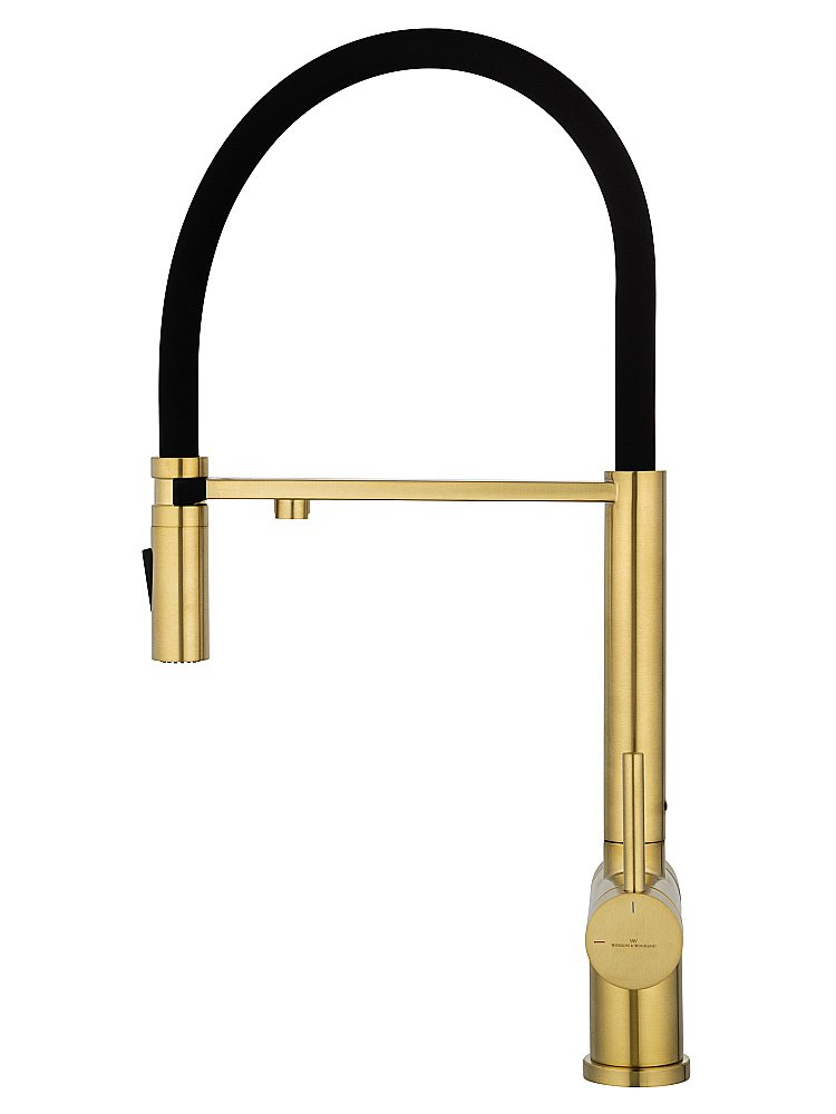 Смеситель для кухни WONZON & WOGHAND WW-88458009-BG брашированное золото купить в интернет-магазине сантехники Sanbest