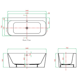 Акриловая ванна Vagnerplast Maggie 160x75 KRBV165MAG9X-64 белая купить в интернет-магазине Sanbest