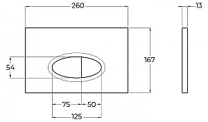 Кнопка для инсталляции BelBagno BB050CR.MAT купить в интернет-магазине сантехники Sanbest
