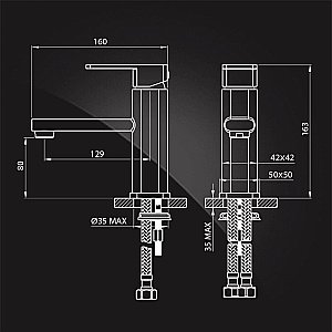 Смеситель для раковины Elghansa MONDSCHEIN 1620235 купить в интернет-магазине сантехники Sanbest