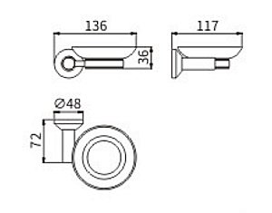 Мыльница CeramaLux Fleur 78304 хром купить в интернет-магазине сантехники Sanbest