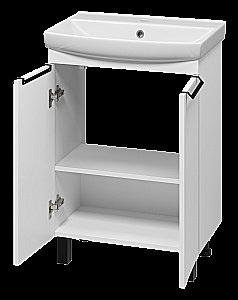 Тумба с раковиной Misty Клермонт - 60 Э-Кле01060-012 белая для ванной в интернет-магазине Sanbest