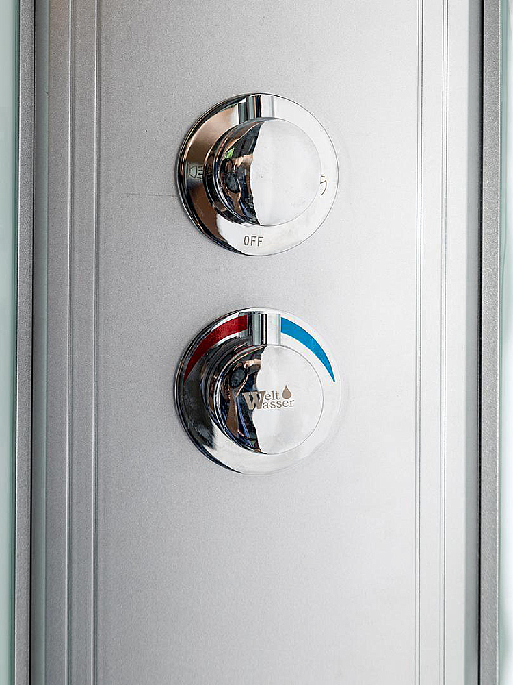 Душевая кабина WeltWasser WW500 LAINE XL 1204 с гидромассажем, профиль матовый хром/стекло прозрачное купить в интернет-магазине Sanbest