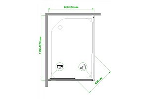 Душевой уголок Royal Bath RB1285HPD-C-BL 85х120 матовый купить в интернет-магазине Sanbest
